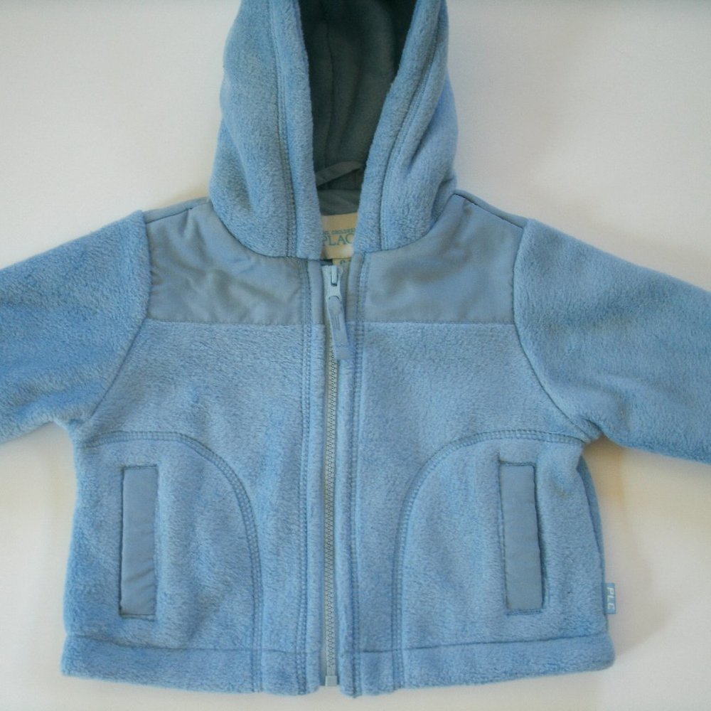 Children's Place Boys Jacket Fleece Blue Hoodie Baby Size 0-6 Months